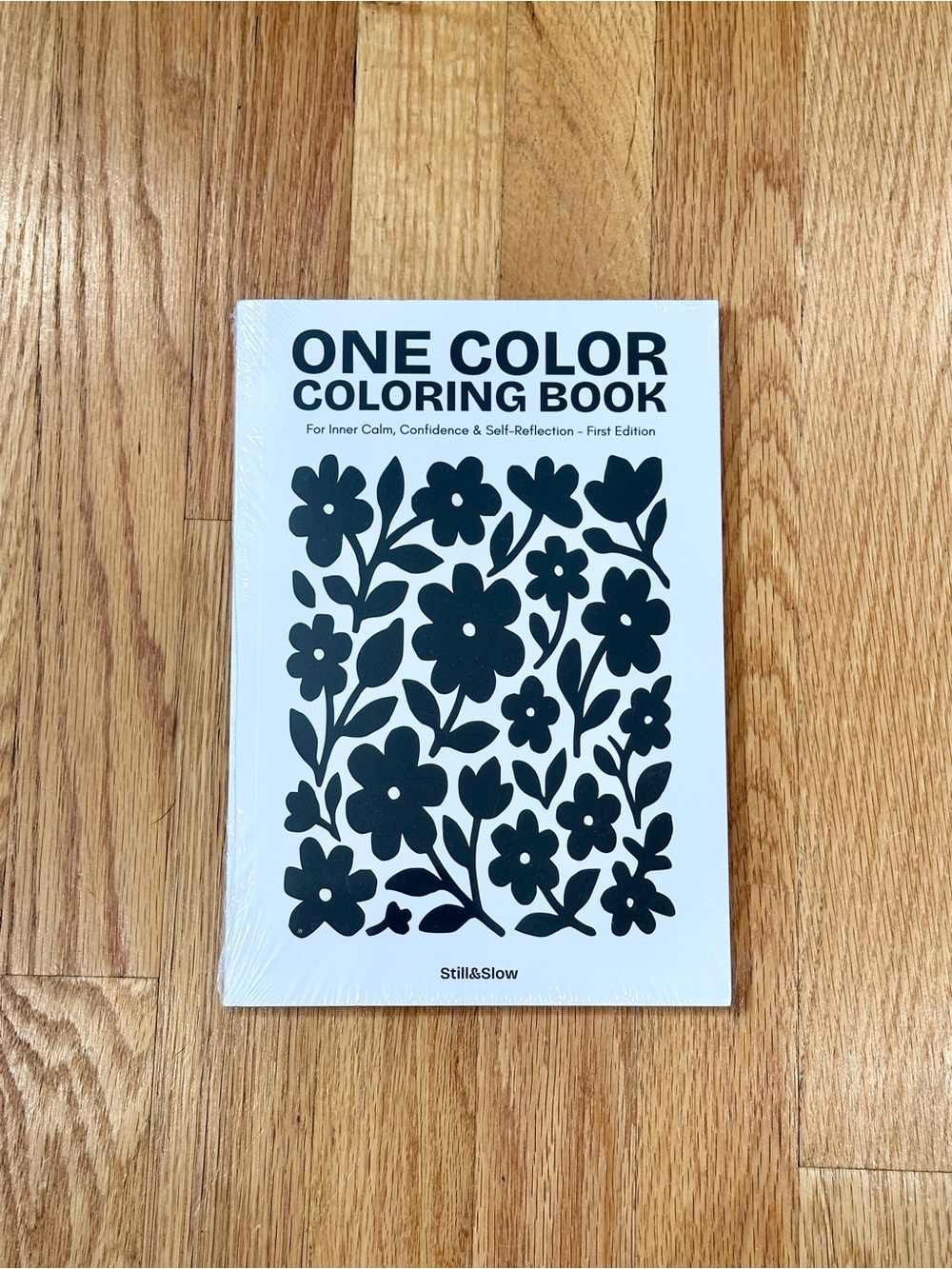 Still and Slow coloring book NWT | one color | monochrome | mindful | analog